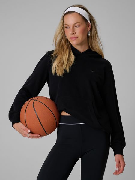 4F Bluza dresowa relaxed z kapturem damska - czarna L. Czarne bluzy 4f, l, bez wzorów, z bawełny, z kapturem. Za 149,99 zł.
