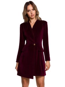 Made of emotion Sukienka w kolorze bordowym rozmiar: M. Czerwone sukienki Made Of Emotion, m, bez wzorów, bez kołnierzyka, bez ramiączek, mini. Za 295,95 zł.