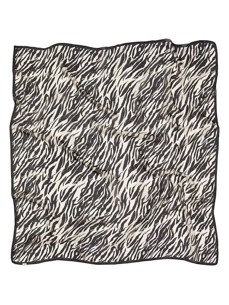 Becksöndergaard Jedwabna chusta "Zerona" w kolorze kremowo-czarnym - 100 x 100 cm rozmiar: onesize. Brązowe apaszki i chusty Becksöndergaard, bez wzorów, z jedwabiu. Za 130,81 zł.