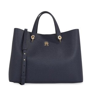 Torebka Tommy Hilfiger. Niebieskie torebki klasyczne TOMMY HILFIGER, bez wzorów, bez dodatków. Za 569,99 zł.