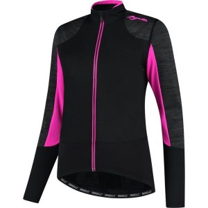 Softshellowa kurtka rowerowa Rogelli GLORY z oddychającymi plecami. Czarne kurtki Rogelli, m, bez wzorów, bez kaptura. Za 243,00 zł.