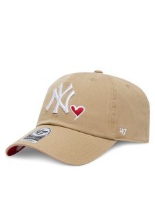47 Brand Czapka z daszkiem MLB New York Yankees Icon '47 CLEAN UP B-ICONC17GWS Khaki. Brązowe czapki 47 Brand, bez wzorów, z bawełny. Za 99,99 zł.