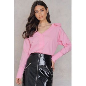 Trendyol Koszula z ozdobną siateczką - Pink. Koszule marki Trendyol. W wyprzedaży za 36,58 zł.