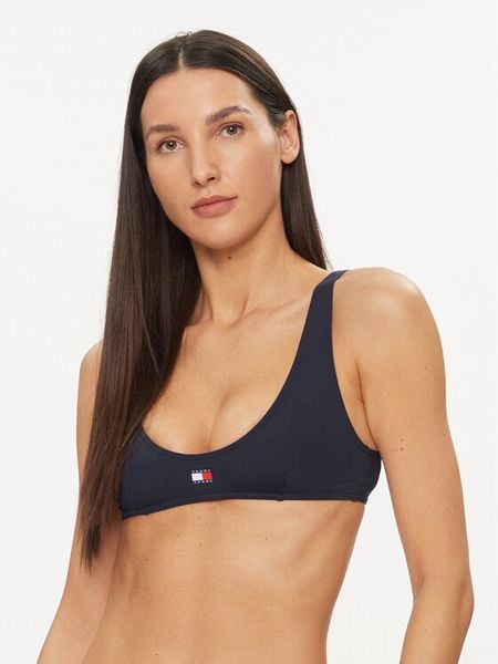 Tommy Hilfiger Góra od bikini UW0UW05098 Granatowy. Niebieskie bikini TOMMY HILFIGER, bez wzorów, z syntetyku. Za 122,99 zł.