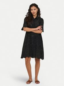 ONLY Sukienka letnia Valais 15357653 Czarny Regular Fit. Czarne kombinezony ONLY, na lato, xs, bez wzorów, z bawełny, bez kołnierzyka, bez ramiączek. Za 229,99 zł.