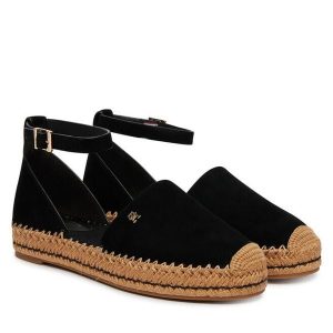 Espadryle Tommy Hilfiger. Czarne espadryle TOMMY HILFIGER, bez wzorów, bez obcasa. Za 409,99 zł.