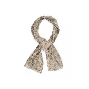 Szal maskujący z siatki MESH 155x48 cm. Brązowe szaliki CAMOUFLAGE, bez wzorów, z meshu. Za 27,99 zł.