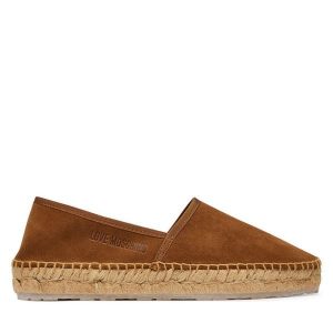 Espadryle LOVE MOSCHINO. Brązowe espadryle LOVE MOSCHINO, bez wzorów, bez obcasa. Za 609,99 zł.