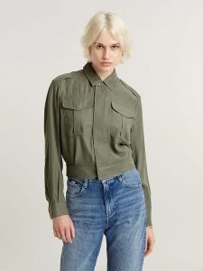 G-Star Kurtka przejściowa w kolorze khaki rozmiar: XXS. Brązowe kurtki G-Star, s, bez wzorów, z wiskozy, bez kaptura. Za 241,56 zł.