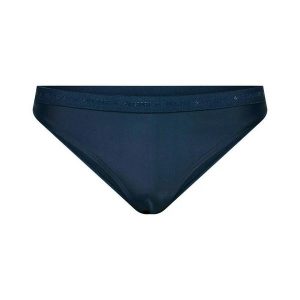 Elastyczne figi damskie do strojów kąpielowych Superdry Code Micro. Niebieskie figi Superdry, bez wzorów, z elastanu. Za 128,05 zł.