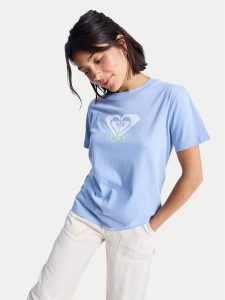 Roxy T-Shirt Ocean Road Art ERJZT06015 Błękitny Regular Fit. Niebieskie t-shirty Roxy, s, bez wzorów, z bawełny, bez kołnierzyka, bez ramiączek. Za 89,99 zł.