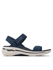 Skechers Sandały Go Walk Arch Fit Sandal-Polished 140264/NVY Granatowy. Niebieskie sandały Skechers, bez wzorów, z materiału, bez obcasa, na płaskiej podeszwie, bez zapięcia. Za 229,99 zł.
