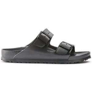 Klapki Birkenstock Arizona Eva 1001498 szare. Szare klapki bez wzorów, z materiału, bez obcasa. Za 388,66 zł.