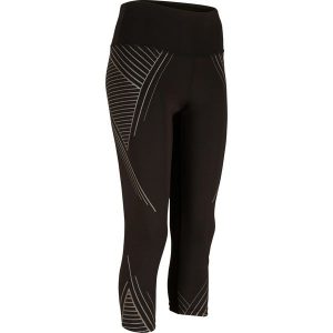 Legginsy sportowe z kieszonką, długość 3/4. Czarne legginsy bonprix, bez wzorów. Za 117,99 zł.