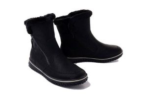 RIEKER Z4281-00 black, botki damskie. Czarne botki Rieker, na zimę, bez wzorów, bez obcasa, bez zapięcia. Za 379,90 zł.