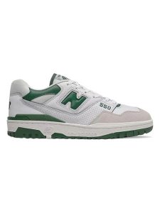 New Balance Skórzane sneakersy "550" w kolorze biało-zielonym rozmiar: 39,5. Białe trampki New Balance, bez wzorów, z materiału, bez zapięcia. Za 399,71 zł.