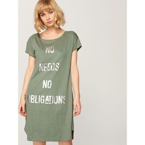 Koszula z nadrukiem - Khaki. Koszule nocne marki Reserved. Za 39,99 zł.