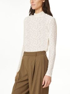 Scotch & Soda Koszulka w kolorze kremowym rozmiar: L. Brązowe bluzki Scotch & Soda, l, bez wzorów, z koronki, bez kołnierzyka, bez ramiączek. Za 96,60 zł.