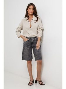 Lin Passion Lniana koszula w kolorze beżowym rozmiar: 40/42. Brązowe koszule Lin Passion, bez wzorów, ze lnu, bez kołnierzyka, bez ramiączek. Za 130,99 zł.