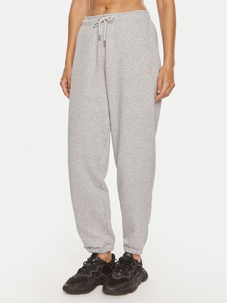 Guess Jeans Spodnie dresowe W4YB33 KC811 Szary Regular Fit. Szare spodnie dresowe Guess Jeans, l, z aplikacjami, z bawełny. Za 299,99 zł.