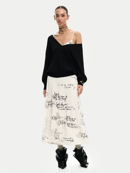 Desigual Komplet sweter i sukienka Morisot 26SWVK33 Écru Regular Fit. Sukienki Desigual, na co dzień, s, bez wzorów, z wiskozy, bez kołnierzyka, bez ramiączek, proste. Za 699,99 zł.