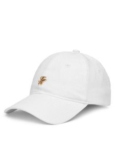 Tommy Hilfiger Czapka z daszkiem AW0AW18345 Biały. Białe czapki TOMMY HILFIGER, bez wzorów, ze lnu. Za 147,99 zł.