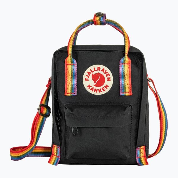 Saszetka Fjällräven Kanken Rainbow Sling 2,5 l. Czarne nerki i saszetki Fjällräven, bez wzorów. Za 319,99 zł.