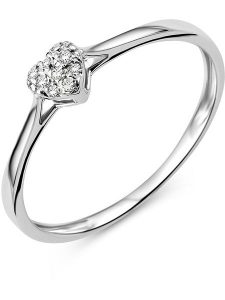 Diamant Exquis Złoty pierścionek z diamentami rozmiar: 52. Szare pierścionki Diamant Exquis, z diamentem, złote. Za 571,03 zł.