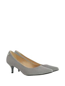 BOSCCOLO Skórzane czółenka w kolorze szarym rozmiar: 38. Szare czółenka Bosccolo, bez wzorów, ze skóry, bez obcasa, na szpilce, bez zapięcia. Za 165,31 zł.