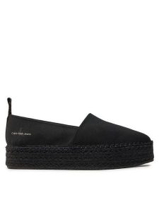 Calvin Klein Jeans Espadryle Platform Espadrille Mix Ml Mtl YW0YW01622 Czarny. Czarne espadryle Calvin Klein Jeans, bez wzorów, z jeansu, bez obcasa. Za 289,99 zł.