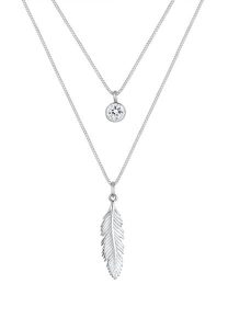 Elli Damskie pióra Boho z kryształami, srebro próby 925 Sterling Silver Naszyjniki 1 ct. Szare zawieszki Elli, srebrne. Za 303,99 zł.