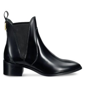 Sztyblety Gant. Czarne botki GANT, bez wzorów, bez obcasa, na słupku, bez zapięcia. Za 559,99 zł.