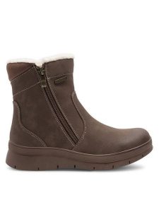 Go Soft Botki INES WS5921-03 Brązowy. Brązowe botki Go Soft, bez wzorów, ze skóry, bez obcasa, na płaskiej podeszwie, bez zapięcia. Za 199,99 zł.
