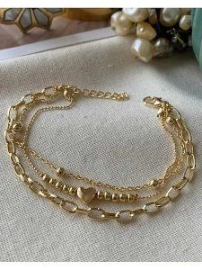 Luseera Pozłacana bransoletka z elementem ozdobnym rozmiar: onesize. Żółte bransoletki Luseera, pozłacane. Za 39,99 zł.