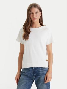 G-Star Raw T-Shirt D24512-D976 Biały Regular Fit. Białe t-shirty G-Star Raw, l, bez wzorów, z bawełny, bez kołnierzyka, bez ramiączek. Za 179,99 zł.