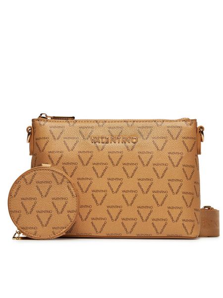 Valentino Torebka Lady Re VBS8GT17 Brązowy. Brązowe listonoszki Valentino, bez wzorów, ze skóry, bez dodatków. Za 479,99 zł.