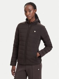 Guess Kurtka przejściowa V4YL04 WF3X0 Brązowy Regular Fit. Brązowe kurtki Guess, xxs, z aplikacjami, z syntetyku, bez kaptura. Za 564,99 zł.