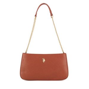 Torebka U.S. Polo Assn. Brązowe torebki klasyczne U.S. Polo Assn., bez wzorów, bez dodatków. Za 269,99 zł.
