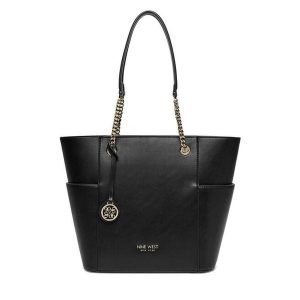 Torebka Nine West. Czarne shopper bag Nine West, bez wzorów, bez dodatków. Za 249,99 zł.