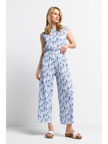 Rich & Royal Spodnie w kolorze biało-niebieskim rozmiar: XL. Białe spodnie z wysokim stanem Rich & Royal, bez wzorów, z materiału, z podwyższonym stanem. Za 104,64 zł.