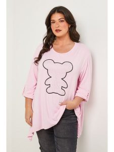 Curvy Lady Bluzka w kolorze jasnoróżowym rozmiar: 44/46. Różowe bluzki Curvy Lady, bez wzorów, klasyczne, bez kołnierzyka, bez ramiączek. Za 100,99 zł.
