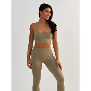 Stanik Fitness BeShaped Gym Queen Bezszwowy. Niebieskie biustonosze BESHAPED, bez wzorów, z nylonu. W wyprzedaży za 152,15 zł.