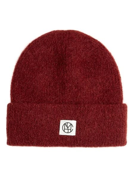 MOSS COPENHAGEN Czapka "Hope" w kolorze czerwonym rozmiar: onesize. Czerwone czapki Moss Copenhagen, bez wzorów, z materiału. Za 91,56 zł.