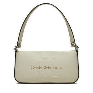 Torebka Calvin Klein Jeans. Brązowe torebki klasyczne Calvin Klein Jeans, bez wzorów, z jeansu, bez dodatków. Za 259,99 zł.