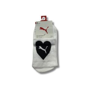 Puma Skarpety Heart Quarter 2-Pack 93877202. Białe skarpetki Puma, bez wzorów. Za 59,99 zł.