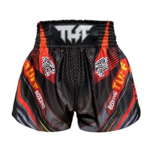 Spodenki treningowe TUFF Black With Double Tiger. Czarne szorty TUFF, bez wzorów, sportowe. Za 199,00 zł.