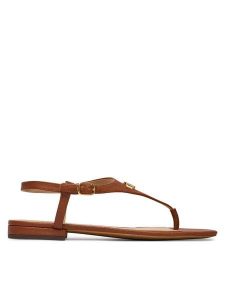 LAUREN RALPH LAUREN Sandały 802982881001 Brązowy. Brązowe sandały Lauren Ralph Lauren, bez wzorów, ze skóry, bez obcasa, na płaskiej podeszwie, bez zapięcia. Za 559,99 zł.
