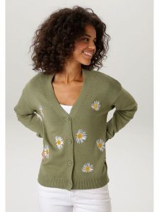 Aniston Kardigan w kolorze khaki rozmiar: 48. Brązowe kardigany Aniston, z bawełny. Za 173,99 zł.