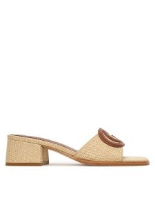 Guess Klapki FLJCN2 ELE03 Beżowy. Brązowe klapki Guess, z aplikacjami, z syntetyku, bez obcasa. Za 449,99 zł.
