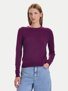 United Colors Of Benetton Sweter 1002D1K01 Fioletowy Regular Fit. Fioletowe swetry klasyczne United Colors of Benetton, xl, z wełny, bez kołnierzyka. Za 249,99 zł.